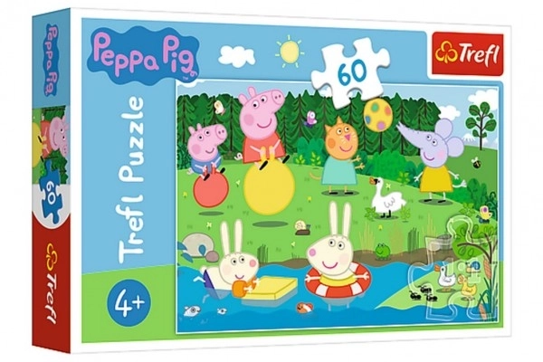 Puzzel Peppa Pig/Pep Paj-vakantieplezier 33x22cm 60 stukken in doos 21x14x4cm