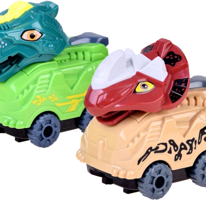 Dinosaurier-Autos mit Lichtern
