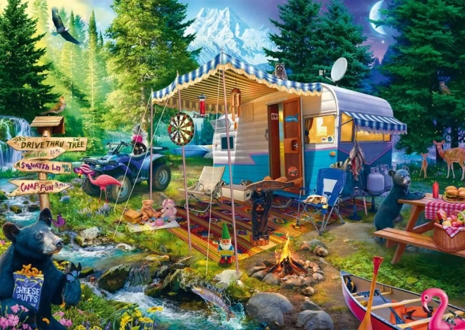 Schmidt Puzzle Avec caravane dans les montagnes 1000 pièces