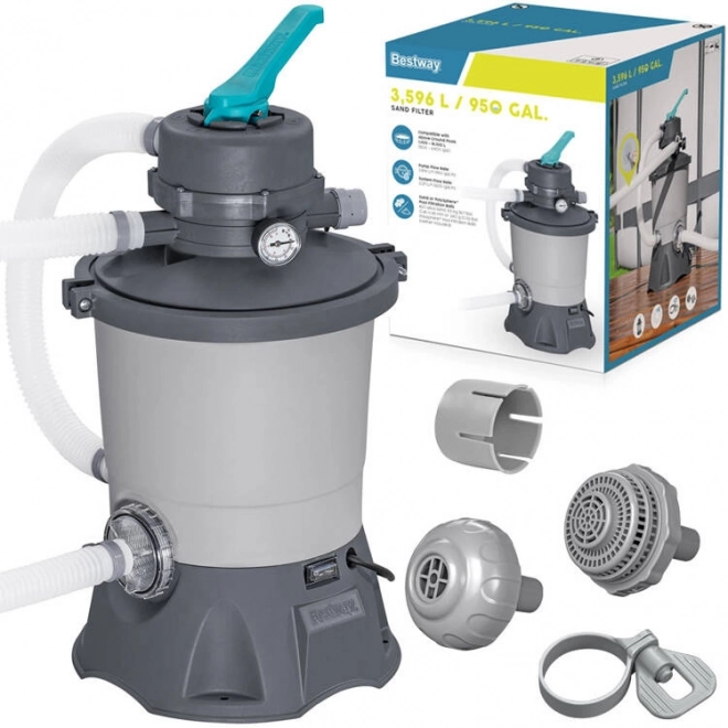 Bestway Sandfilterpumpe 3596 l/h für Pools