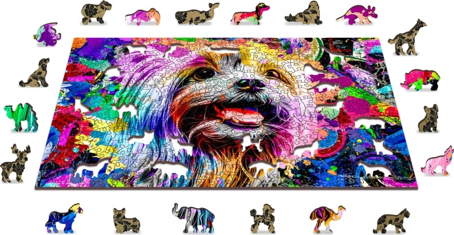 Houten puzzel Pop Art Yorkshire Terrier van Wooden City