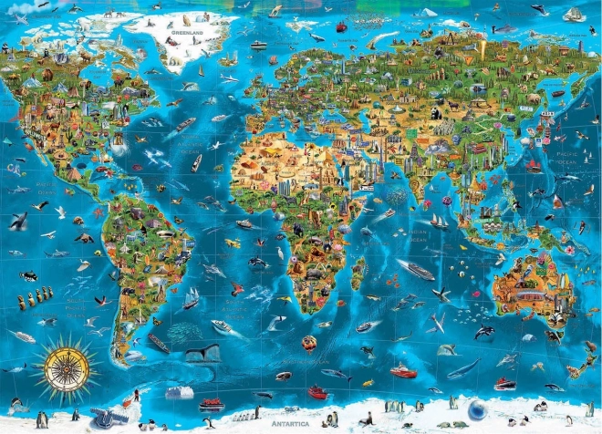 EDUCA Puzzel Wonderen van de wereld 12000 stukjes