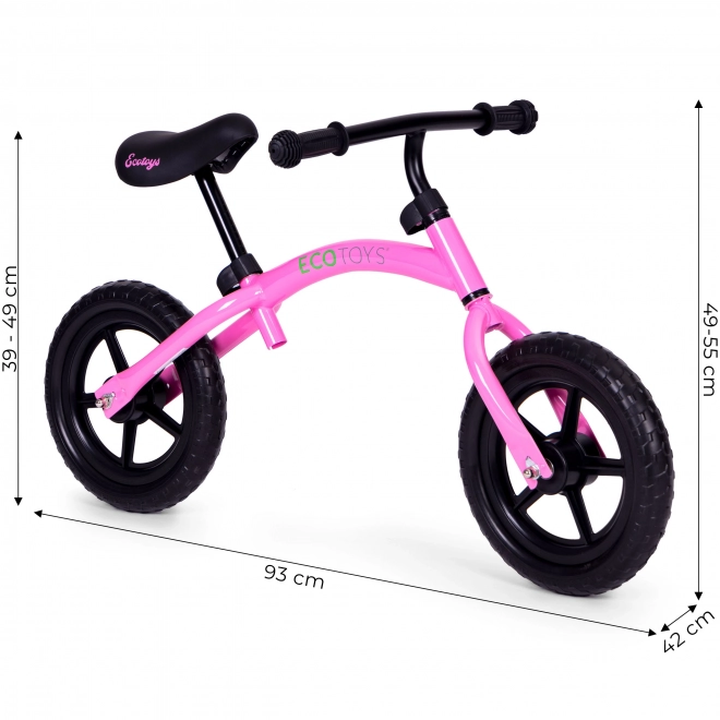 Kinder loopfiets roze ECOTOYS