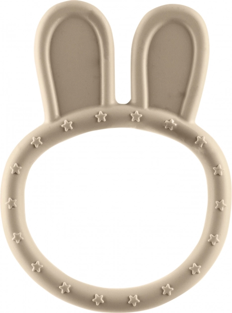 Silicone Teether Rabbit, Sand Beige