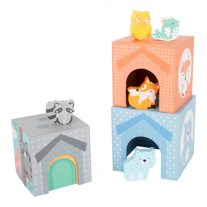 Small Foot Stapeltoren pastel met dieren