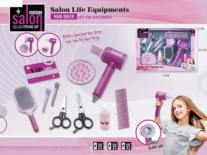 Kids’ Hairdressing Set with Dryer