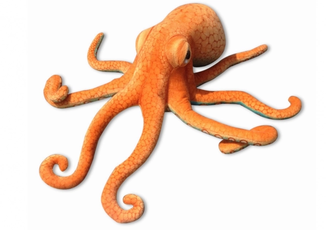 Pluche octopus 55 cm oranje
