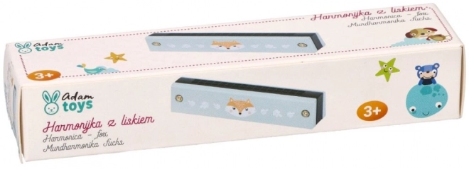 Harmonica vert avec motif de renard