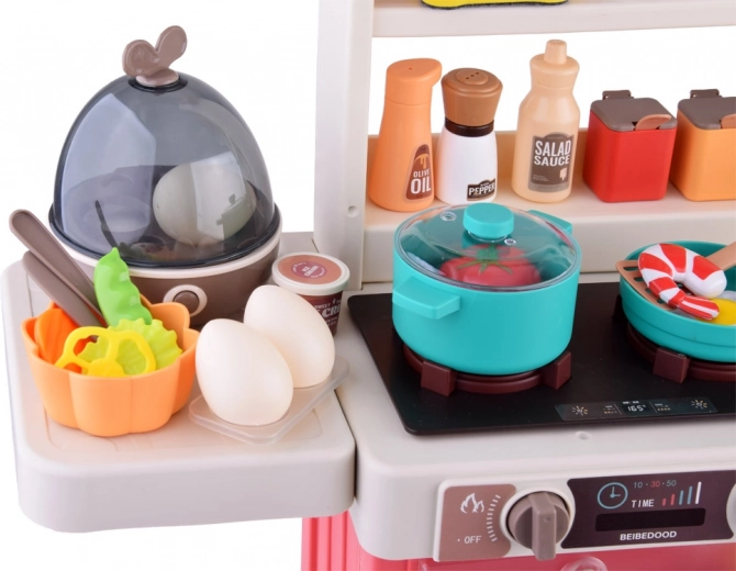 Cuisine réaliste avec lumières, sons et vapeur