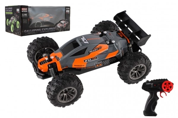 Auto RC Buggy snelheid 2,4GHz plastic 25cm op batterijen in doos 31x14x18cm – Oranje