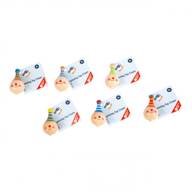 Houten tol Small Foot - clown