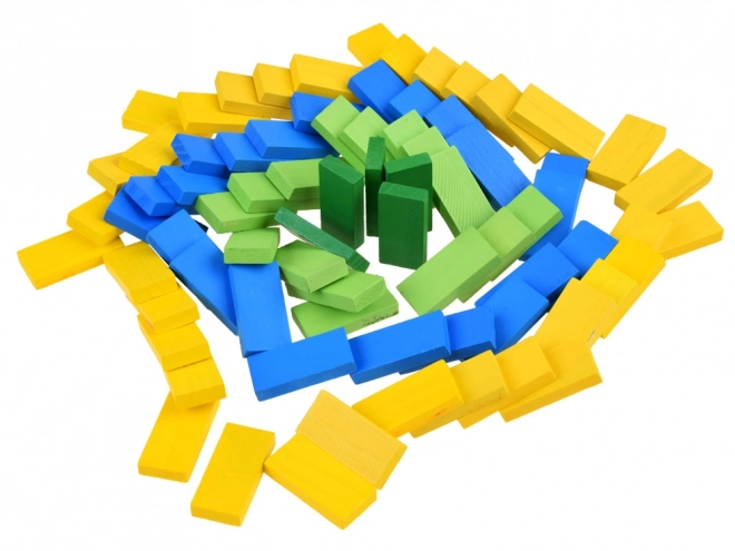 Houten kleurrijke domino 300 stukken