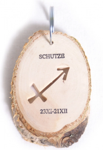 Pendentif en bois signe Sagittaire small foot