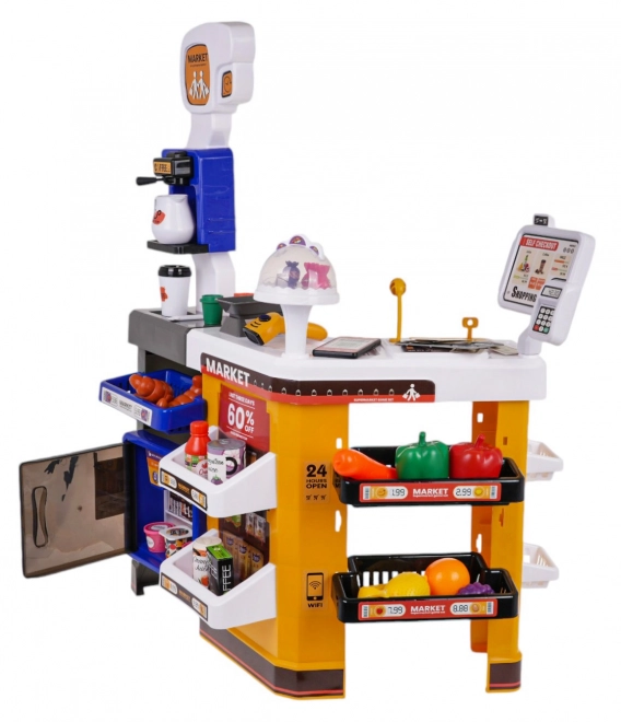 MEGA Supermarkt met mandje + accessoires