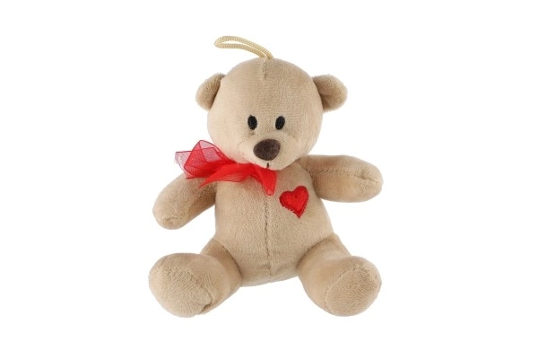 Plush Teddy Bear with Bow and Heart 12 cm