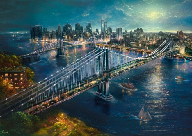 Puzzle Schmidt Lune au-dessus de Manhattan 2000 pièces
