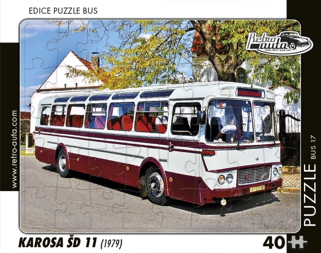 Puzzle Retro-Autos Bus Karosa ŠD 11 40 Teile