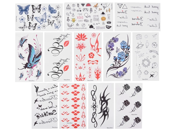 Grote set glittertattoos voor kinderen