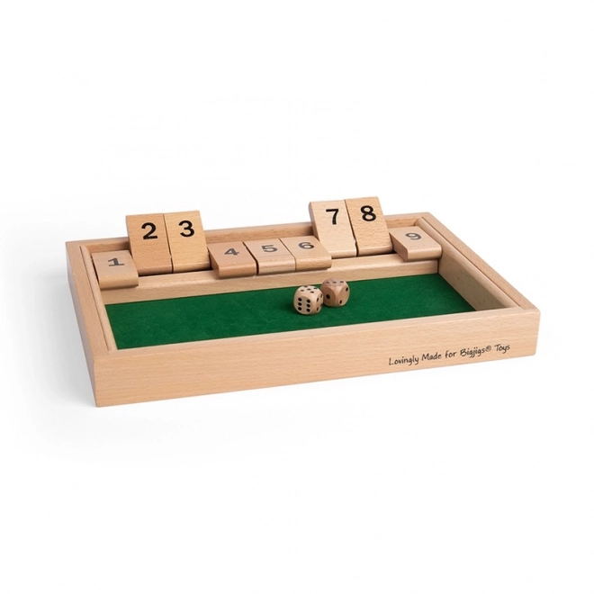 wooden game Shut the Box BIGJIGS TOYS