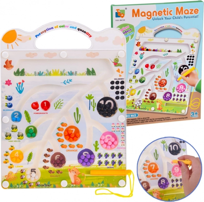 Magnetic Educational Board with Maze – Learning Colors and Counting