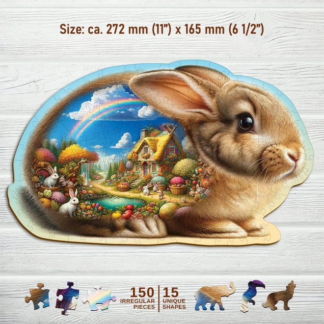 Houten puzzel Konijntje van Wooden City