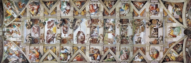 Panoramische puzzel Plafond van de Sixtijnse Kapel 1000 stukjes EUROGRAPHICS