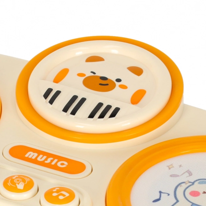 Piano éducatif interactif pour enfants couleur beige