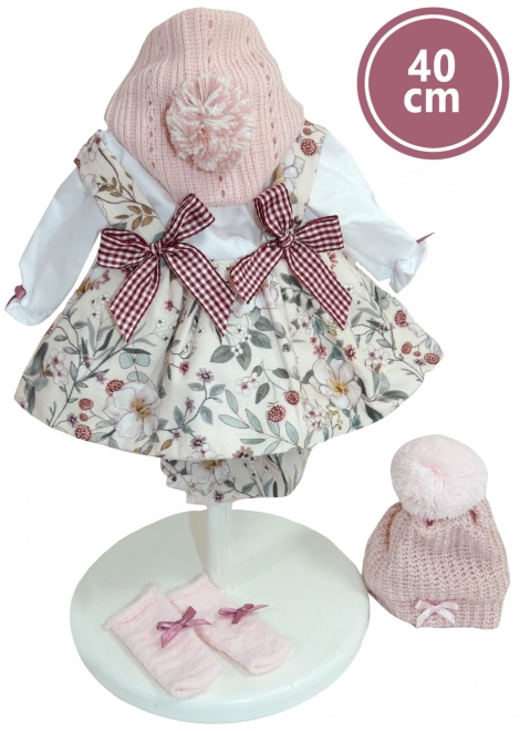 Llorens 540C CARLA - realistische pop met zacht stoffen lichaam - 40 cm