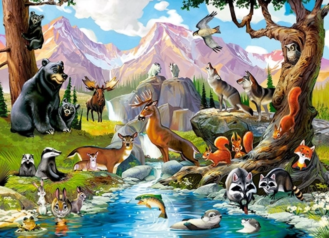 Puzzle Animaux de la forêt 70 pièces