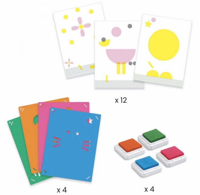 DJECO Creative Stamp Set Animals