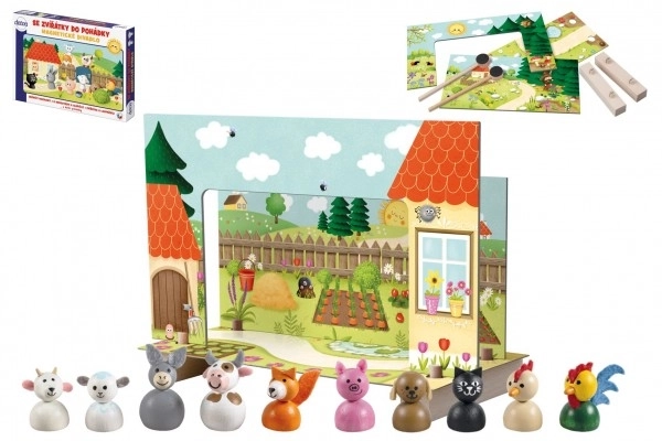 Magnetisch theater met dieren in sprookjes