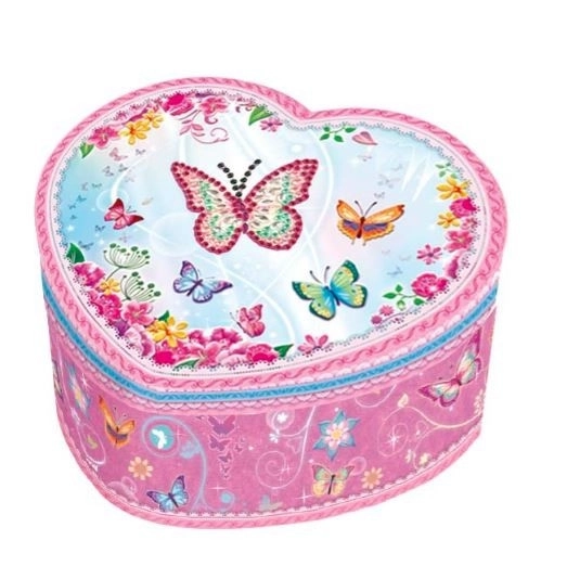 Pecoware muziekdoos hart - Vlinders