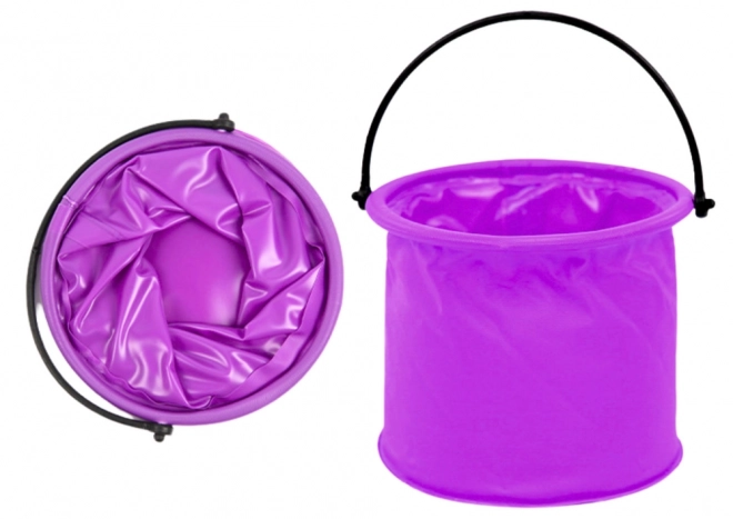 Opvouwbare paarse plastic emmer