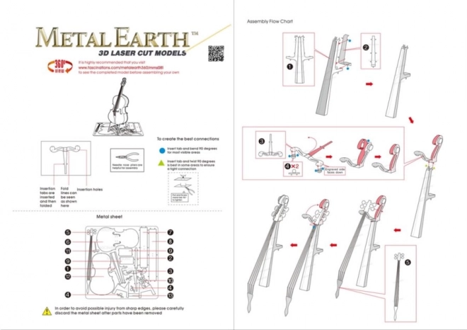 METAL EARTH 3D puzzel Contrabas