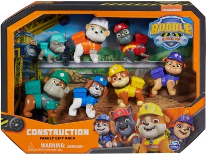 Figurines Pat' Patrouille – Rubble et son équipe, coffret cadeau 7 pièces