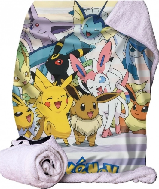 Plaid met Pokémon Eevee-motief 100x150 cm