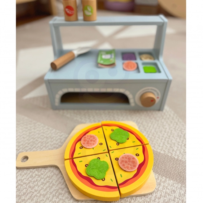 Tooky Toy Holz-Pizza-Set mit Zubehör