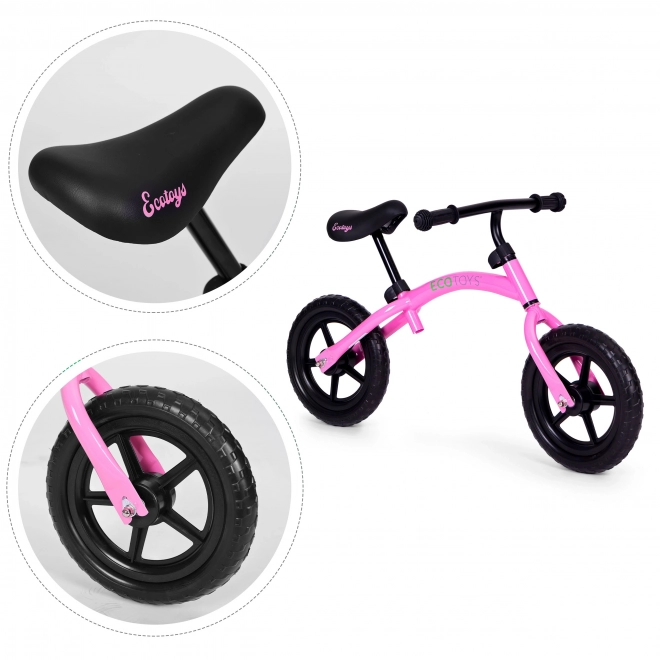 Kinder loopfiets roze ECOTOYS