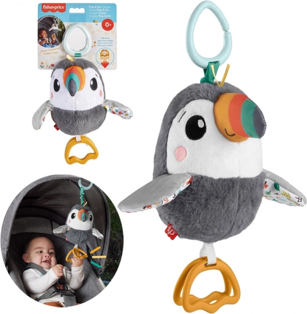 Fisher-Price jouet suspendu toucan avec hochet et petites ailes