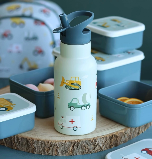 A Little Lovely Company Stainless steel drinking bottle 500 ml – Vehicles