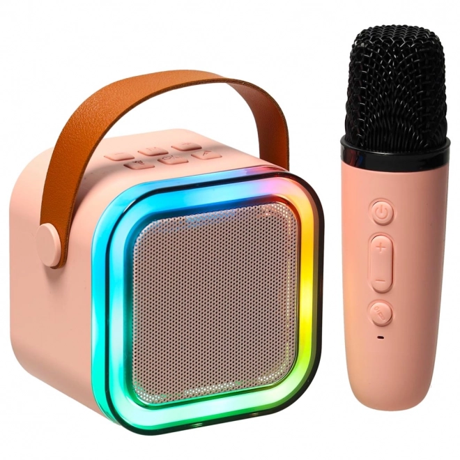 Karaoke Set with Bluetooth Speaker and Microphone Pink