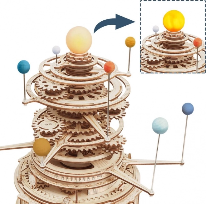 RoboTime 3D houten mechanische puzzel Planetarium