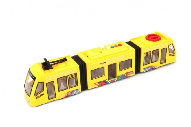 Gele tram voor binnengebruik