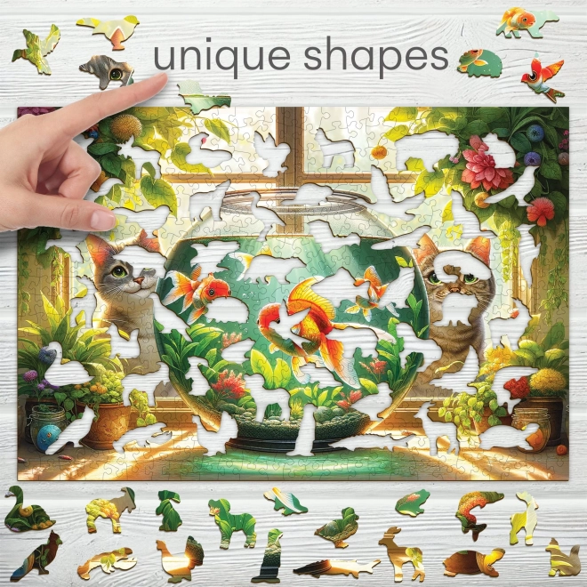 Wooden Puzzle Cats and Fish 505 Pieces