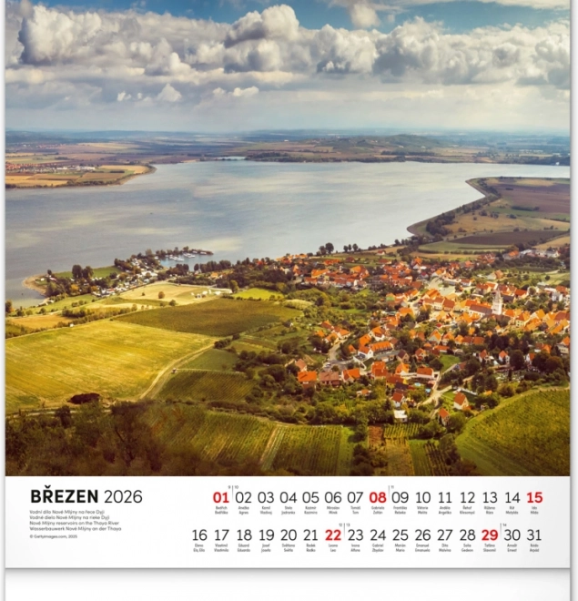Calendrier mural Royaume des eaux 2026