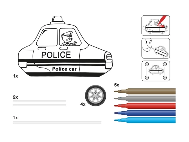 Kreativ-Set Polizei Aufblasbares Auto