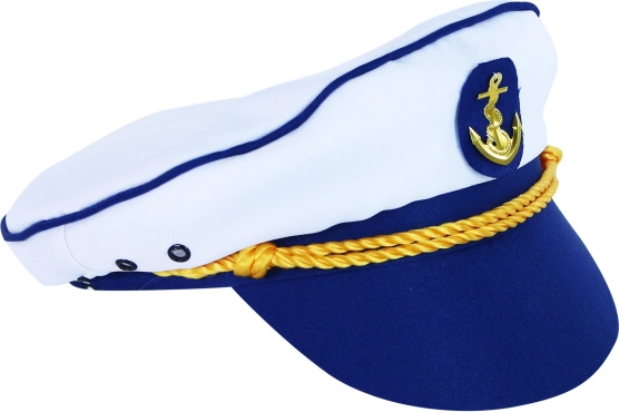 Blauwe kinderkapiteinspet met marine-look