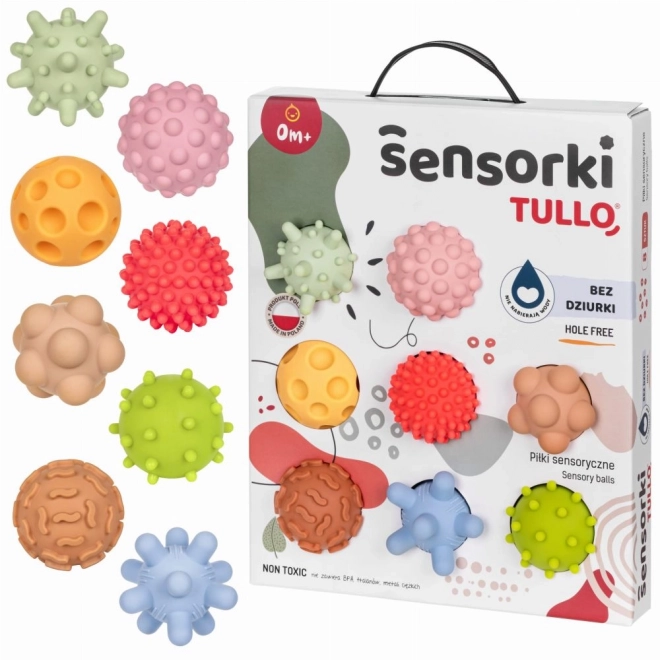Tullo's sensorische zintuiglijke ballen voor de kleintjes 8 stuks