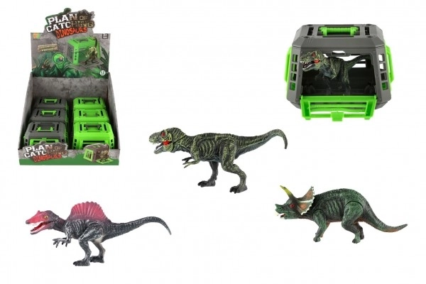 Dinosaurus in kooi plastic 13x9cm mix van soorten