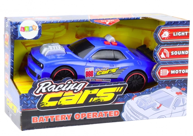 Spielzeug-Rennauto mit Licht- und Soundeffekten blau